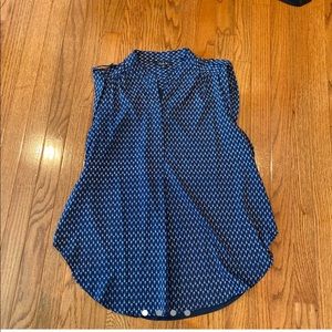 antilia femme navy blue white feathers tank top